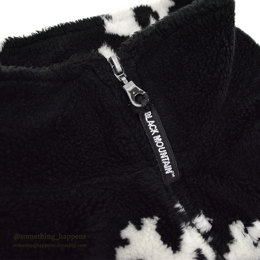 BLACK MOUNTAIN SNOW FLAKE PATTERN FLEECE JACKET ... L