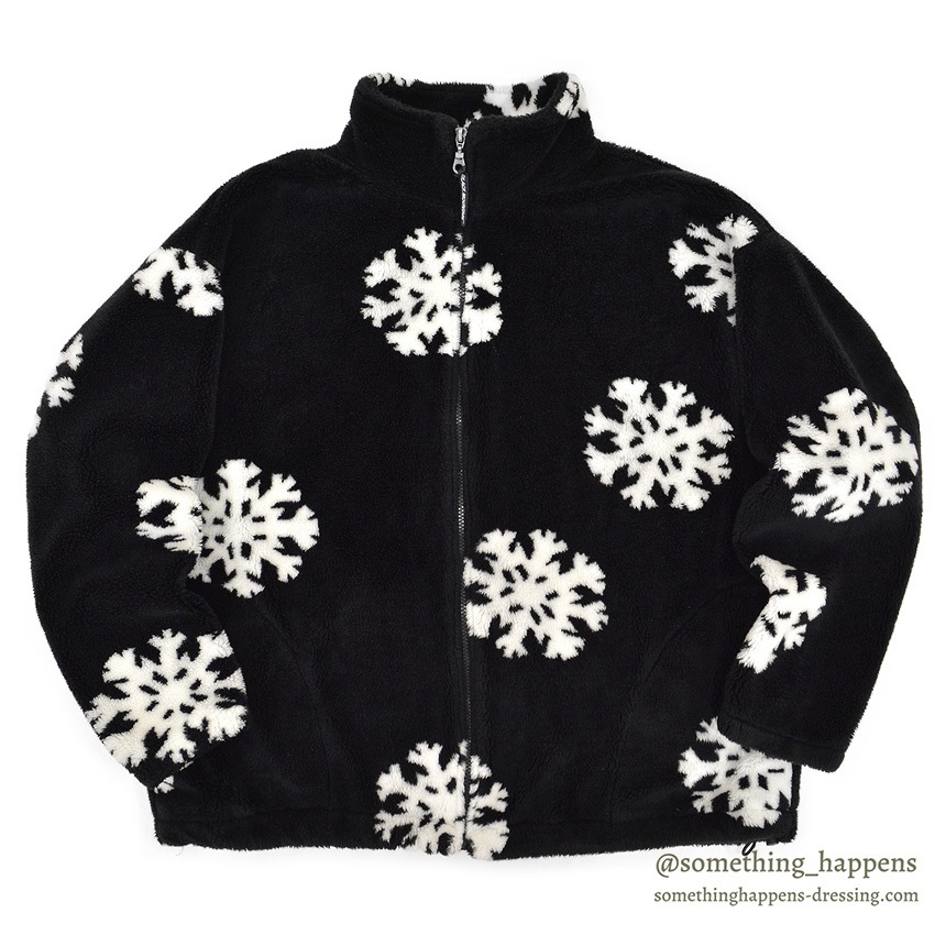 BLACK MOUNTAIN SNOW FLAKE PATTERN FLEECE JACKET ... L