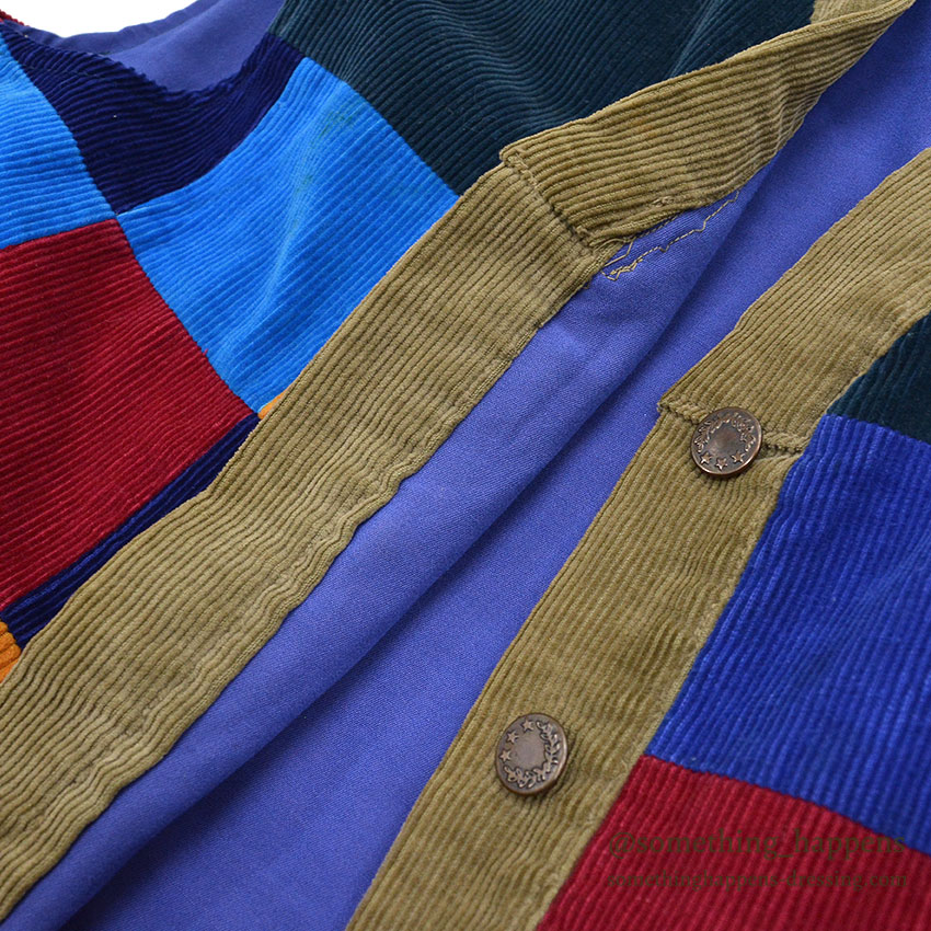 1980's~ HAND MADE PATCHWORK CORDUROY VEST ...