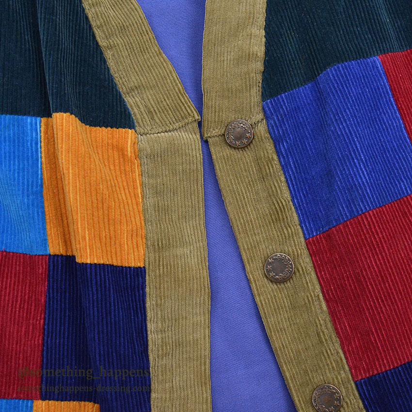 1980's~ HAND MADE PATCHWORK CORDUROY VEST ...