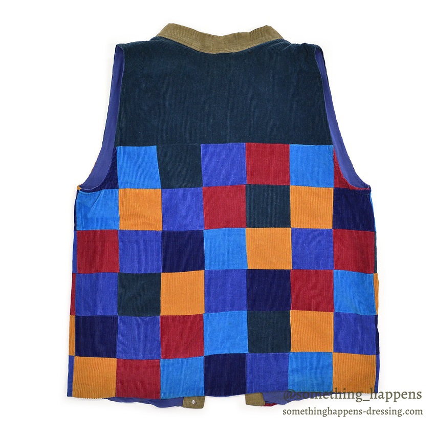 1980's~ HAND MADE PATCHWORK CORDUROY VEST ...