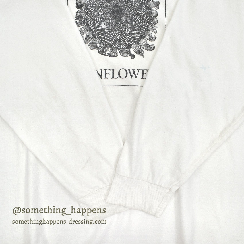 1990's ONEITA BURT'S BEES SUNFLOWER ART L/S T-SHIRT ... XL
