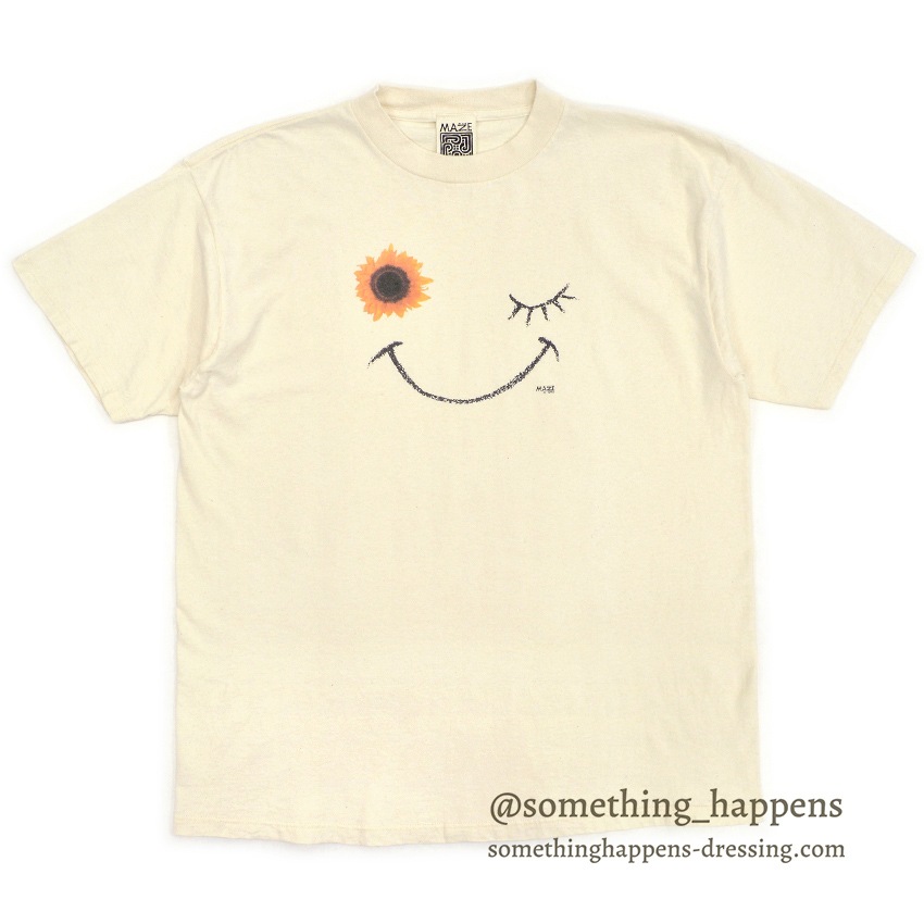 1990's MAZE ひまわり SMILE T-SHIRT ... XL