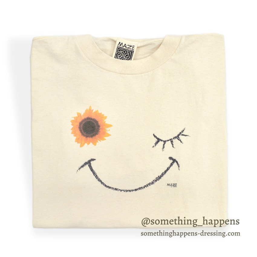 1990's MAZE ひまわり SMILE T-SHIRT ... XL