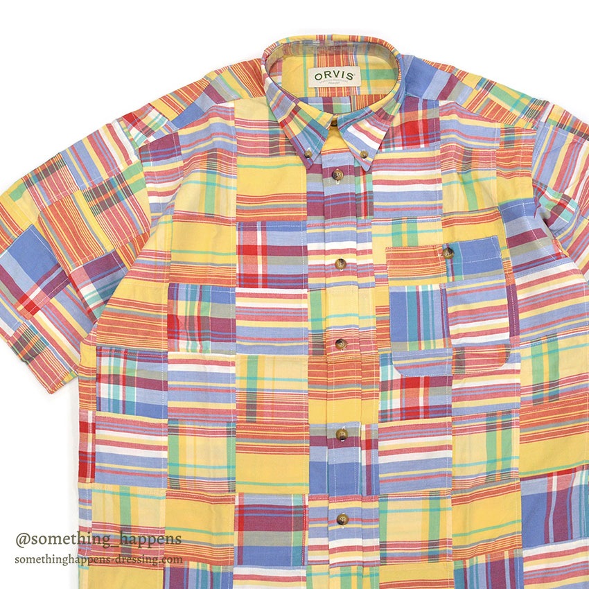 DEADSTOCK ORVIS PATCHWORK S/S BD SHIRT ... M
