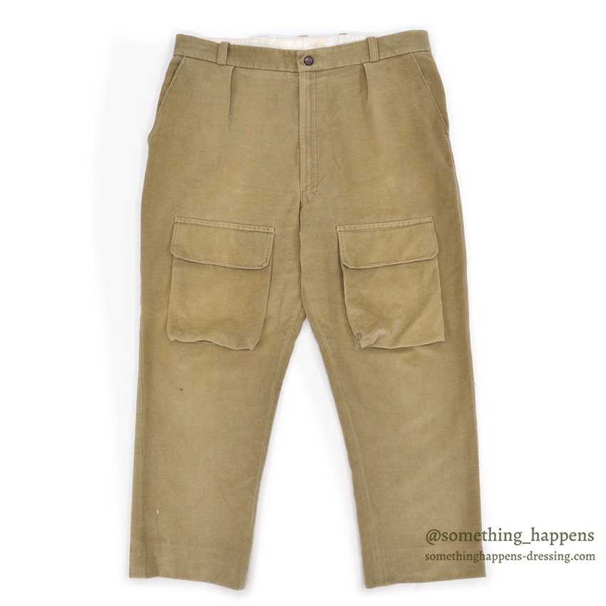1980's ORVIS MOLESKIN WORK PANTS / UNUSUAL POCKETS W36 確認用