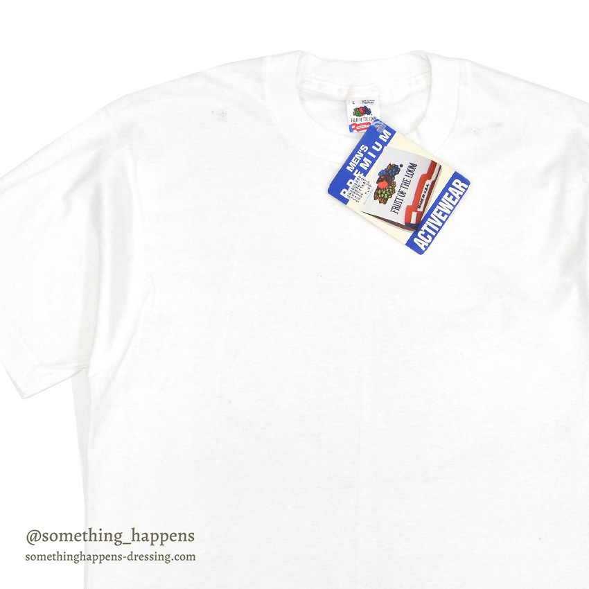 1990's FRUIT OF THE LOOM WHITE BLANK T-SHIRT ... L