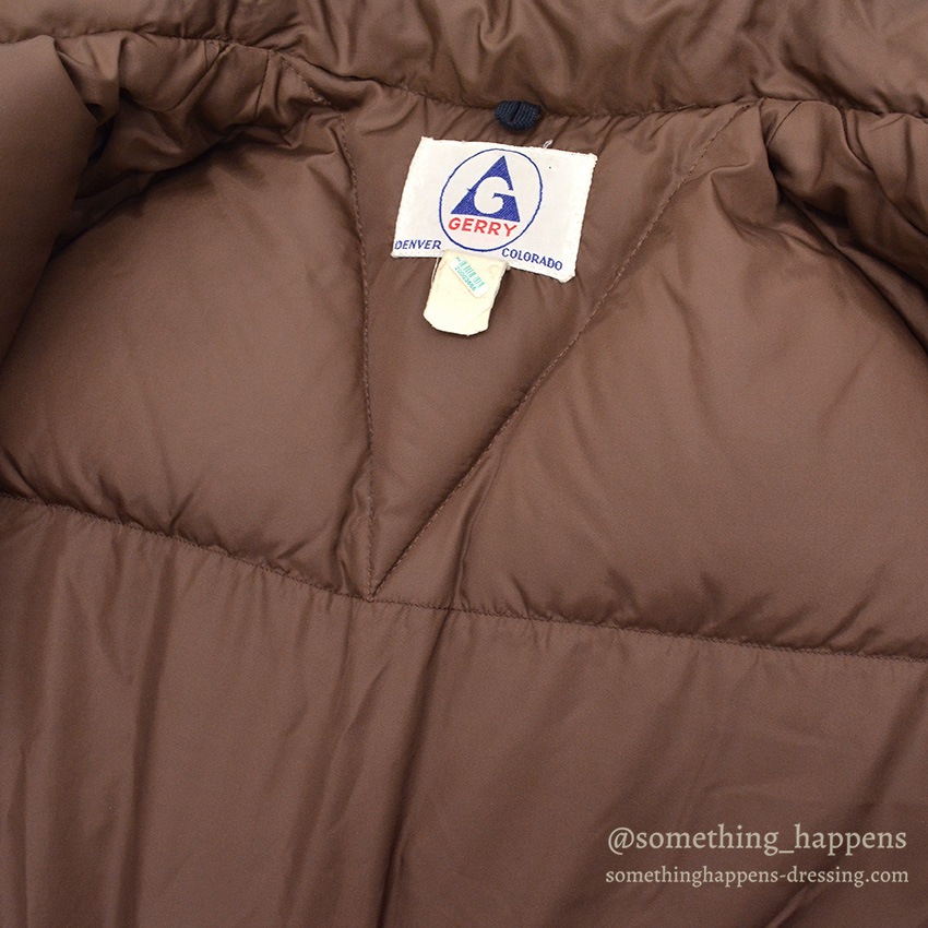 1970's GERRY DOWN SLOPE COAT / BROWN ... X-LARGE