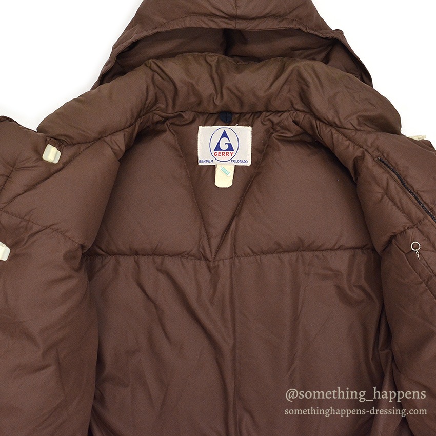 1970's GERRY DOWN SLOPE COAT / BROWN ... X-LARGE