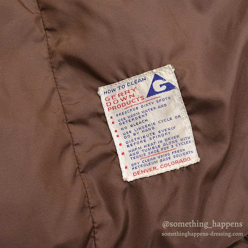 1970's GERRY DOWN SLOPE COAT / BROWN ... X-LARGE