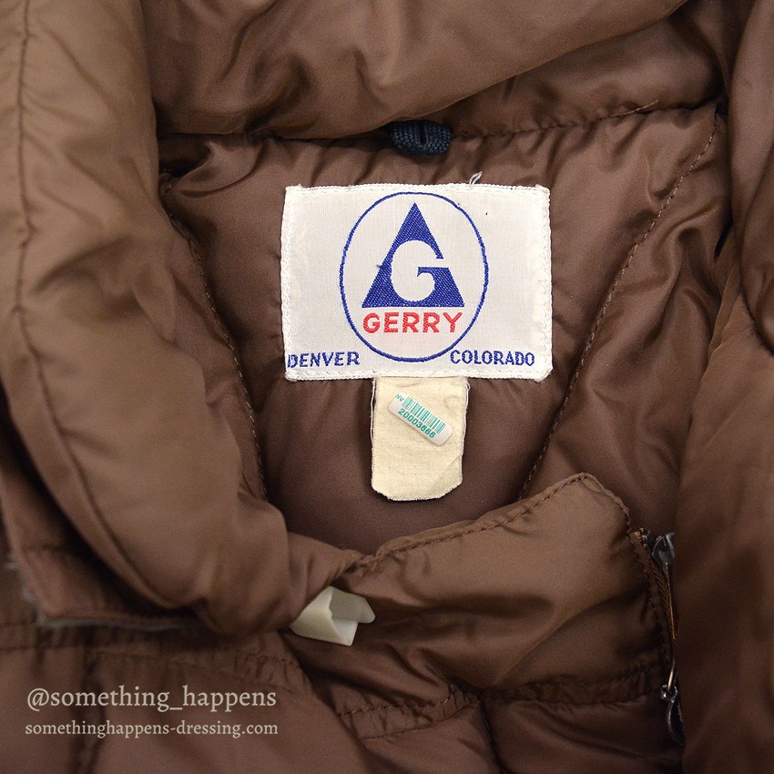 1970's GERRY DOWN SLOPE COAT / BROWN ... X-LARGE