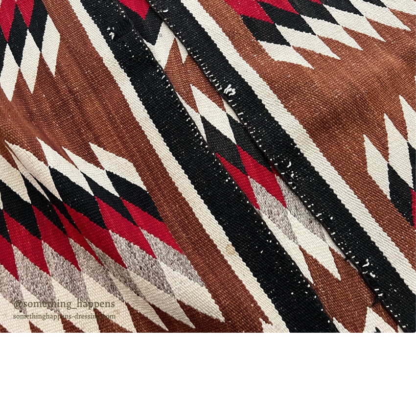 c.1940's NAVAJO RUG ZIGZAG PATTERN RARE ... 149cm/75cm