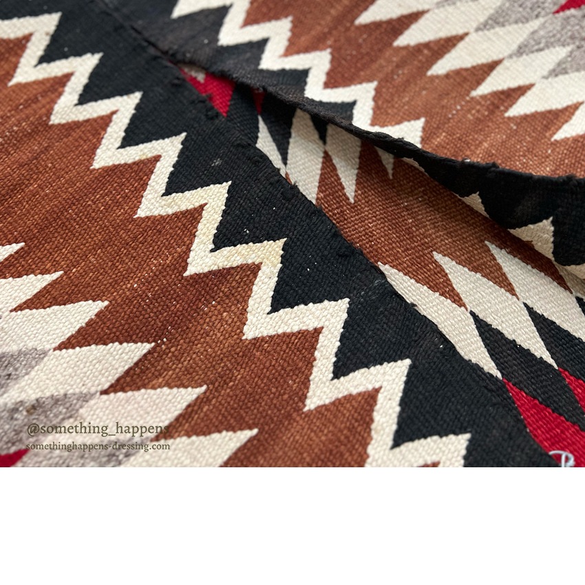 c.1940's NAVAJO RUG ZIGZAG PATTERN RARE ... 149cm/75cm