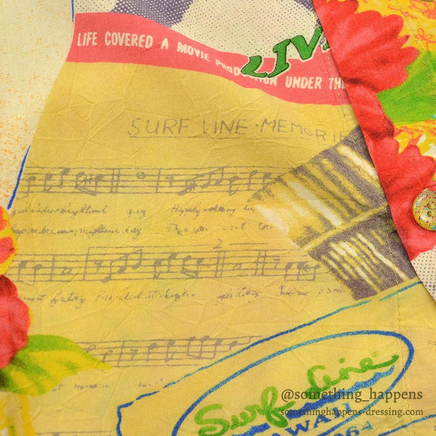 ~1990's JAMS WORLD POP ART RAYON ALOHA SHIRT ... S