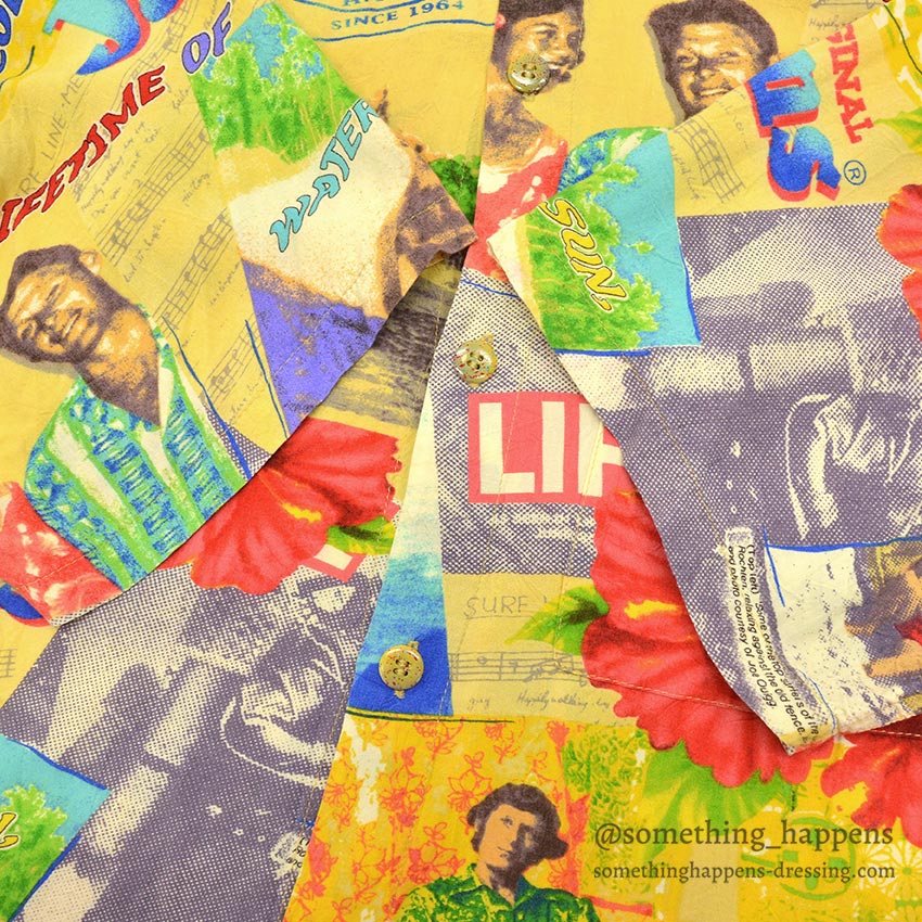 ~1990's JAMS WORLD POP ART RAYON ALOHA SHIRT ... S