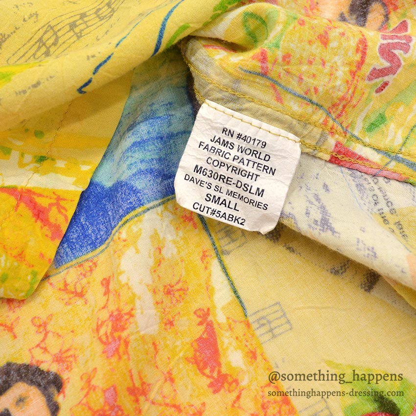 ~1990's JAMS WORLD POP ART RAYON ALOHA SHIRT ... S