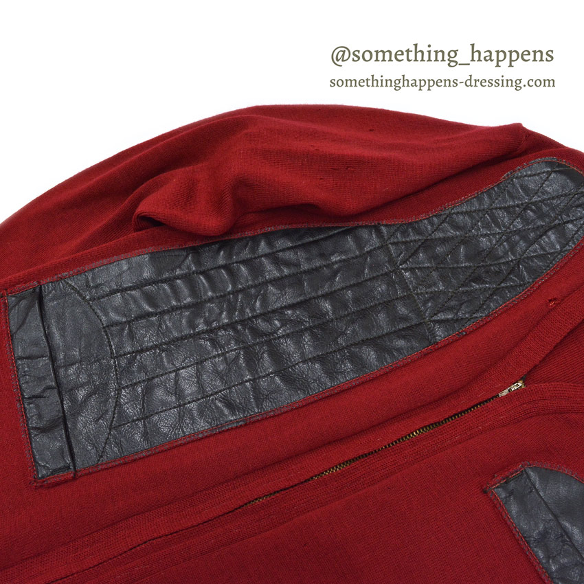 1960's PAUL GRAF SHOOTING ZIP UP WOOL CARDIGAN DARK RED