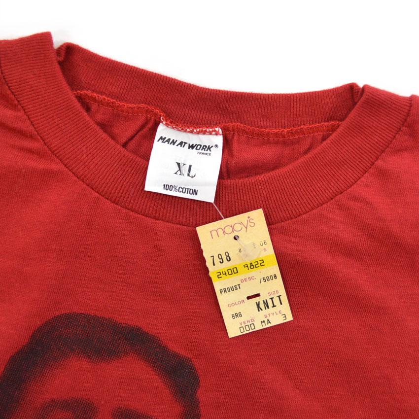 ～1990's Deadstock MAN AT WORK Marcel Proust 小説家 T-shirt ... XL