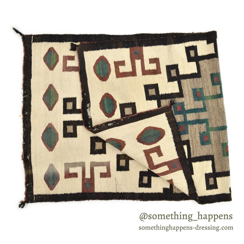 c.1940's NAVAJO RUG DIAMONDS PATTERN ... 136cm/69cm