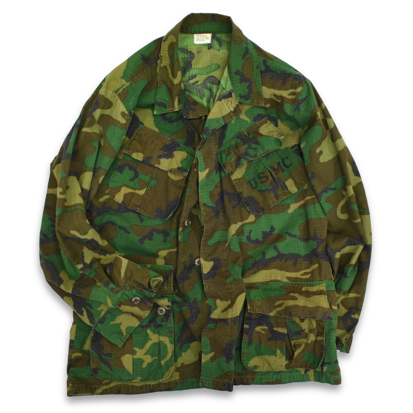 60's U.S.M.C. ERDL ブラウンリーフ ジャングルファティーグ ジャケット ... M-R