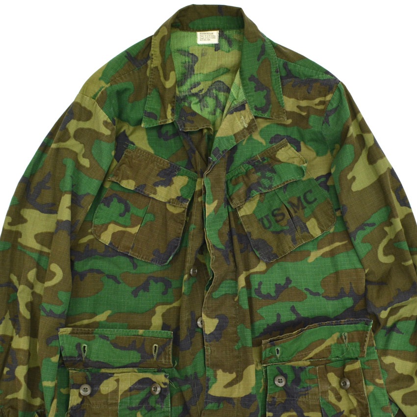 60's U.S.M.C. ERDL ブラウンリーフ ジャングルファティーグ ジャケット ... M-R
