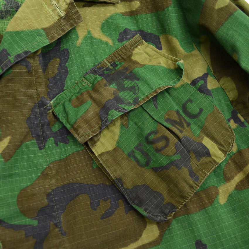 60's U.S.M.C. ERDL ブラウンリーフ ジャングルファティーグ ジャケット ... M-R