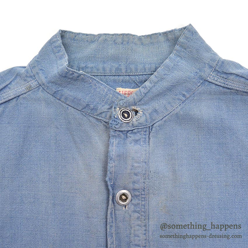 1930's HERCULES PULLOVER CHAMBRAY SHIRT / MISSING CHIN STRAP ...