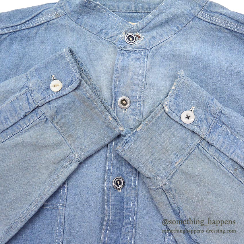 1930's HERCULES PULLOVER CHAMBRAY SHIRT / MISSING CHIN STRAP ...