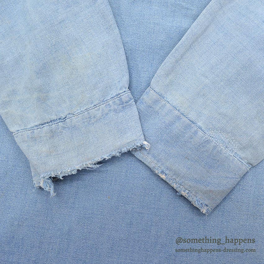 1930's HERCULES PULLOVER CHAMBRAY SHIRT / MISSING CHIN STRAP ...