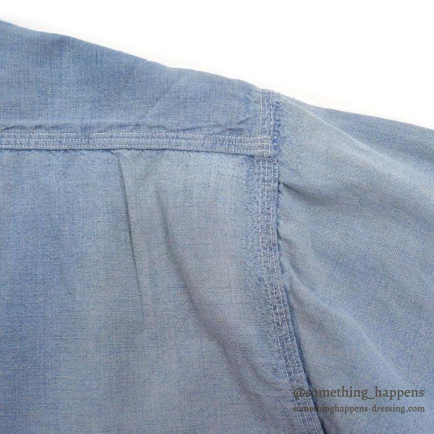 1930's HERCULES PULLOVER CHAMBRAY SHIRT / MISSING CHIN STRAP ...