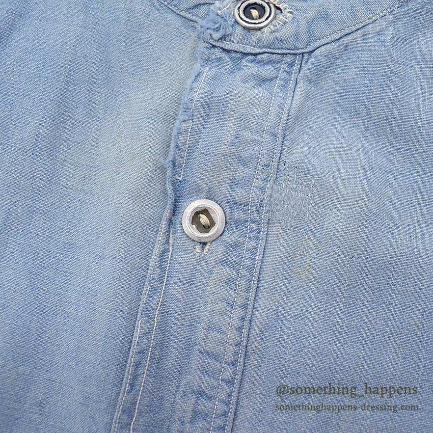 1930's HERCULES PULLOVER CHAMBRAY SHIRT / MISSING CHIN STRAP ...