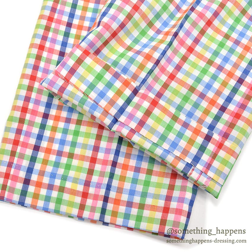 1970's DENHAM MULTICOLOR GINGHAM CHECK PANTS ... W36/L28