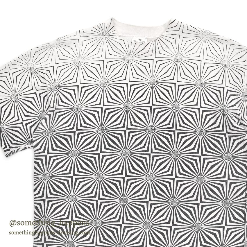 1990's ANDAZIA GEOMETRIC OPTICAL PATTERN ART T-SHIRT ... L