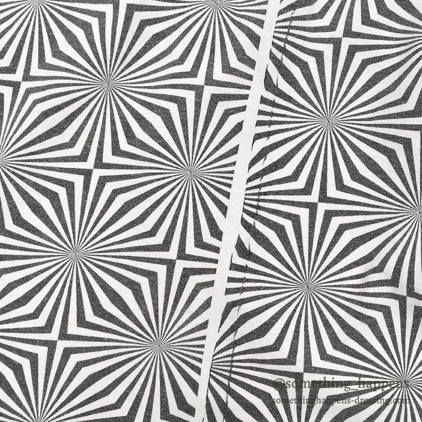 1990's ANDAZIA GEOMETRIC OPTICAL PATTERN ART T-SHIRT ... L