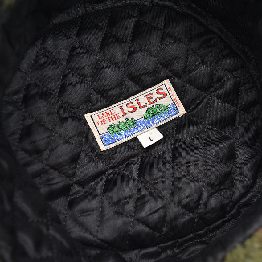 1990's LAKE OF THE ISLES PLAID FLEECE TRAPPER HAT ... L