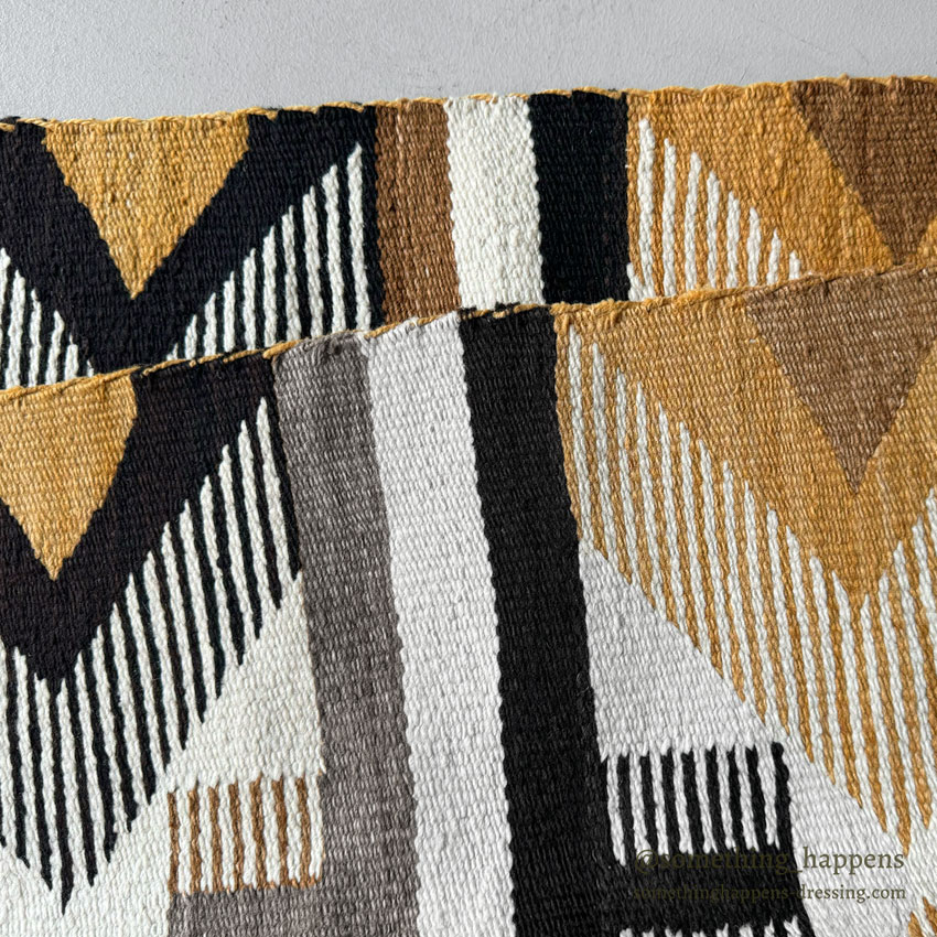 c.1940's NAVAJO RUG / RARE PATTERN / GEOMETRIC DIAMOND ... 140cm/86cm