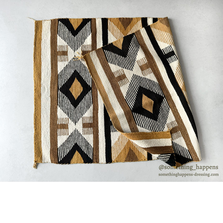 c.1940's NAVAJO RUG / RARE PATTERN / GEOMETRIC DIAMOND ... 140cm/86cm