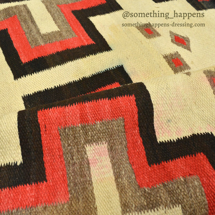 c.1930's NAVAJO RUG CROSS PATTERN 170cm×133cm Home Decor,SOLD SomethingHappens