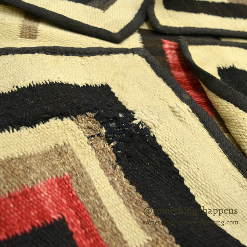 c.1930's NAVAJO RUG CROSS PATTERN 170cm×133cm Home Decor,SOLD SomethingHappens