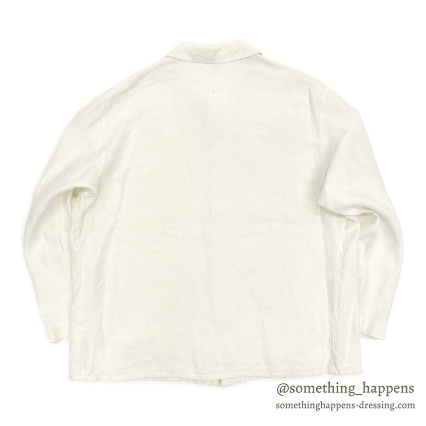 1990's CP SHADES LINEN WORK JACKET / WHITE ... M