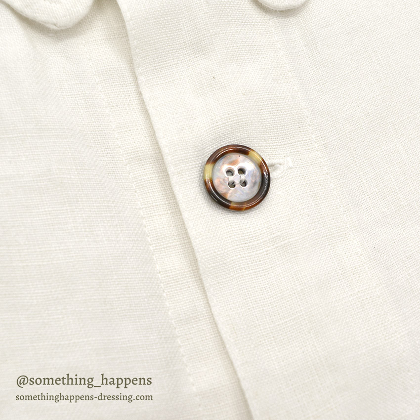 1990's CP SHADES LINEN WORK JACKET / WHITE ... M