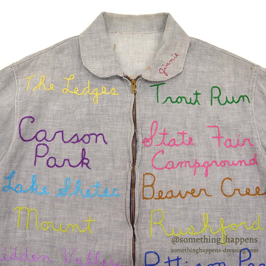 1950's~ CAMPERS TRAIL FULLY EMBROIDERED MEMORIAL JACKET / EXTREMELY RARE ...