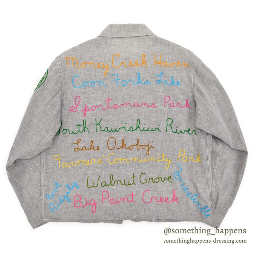 1950's~ CAMPERS TRAIL FULLY EMBROIDERED MEMORIAL JACKET / EXTREMELY RARE ...