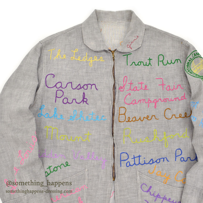 1950's~ CAMPERS TRAIL FULLY EMBROIDERED MEMORIAL JACKET / EXTREMELY RARE ...