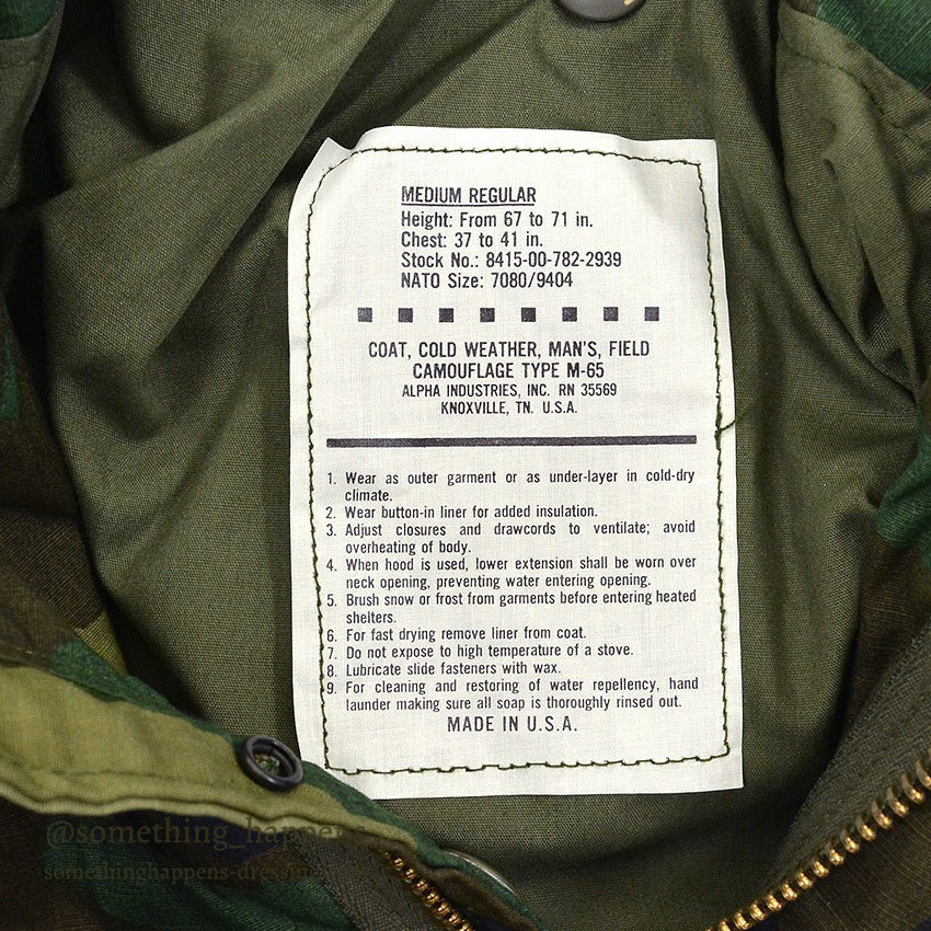 1980's DEDSTOCK CIVILIAN M-65 LC-1 LEAF CAMO JACKET / RDF ... M-R