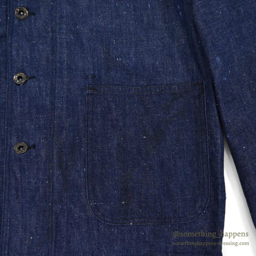 1940's U.S.NAVY WW2 SHAWL COLLAR DENIM JACKET / DARK AND DAMAGED ...