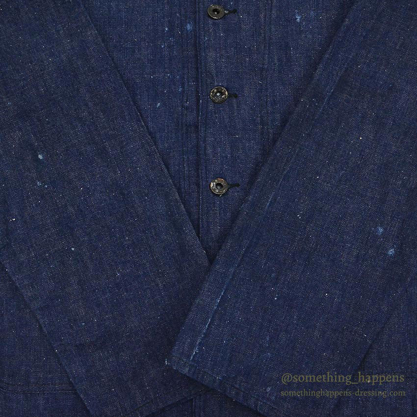 1940's U.S.NAVY WW2 SHAWL COLLAR DENIM JACKET / DARK AND DAMAGED ...