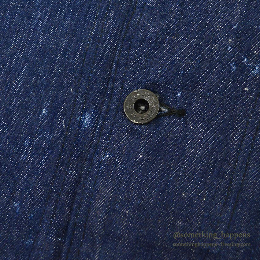 1940's U.S.NAVY WW2 SHAWL COLLAR DENIM JACKET / DARK AND DAMAGED ...