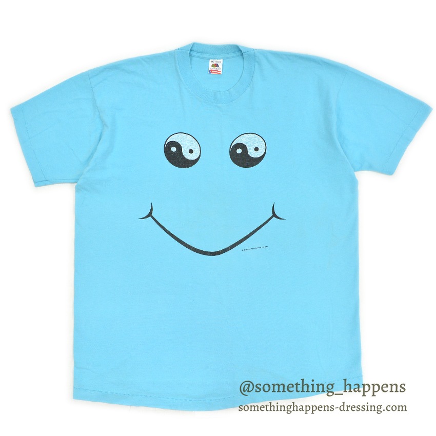 1990's FRUIT OF THE LOOM YIN YANG SMILE ART T-SHIRT ... XXL