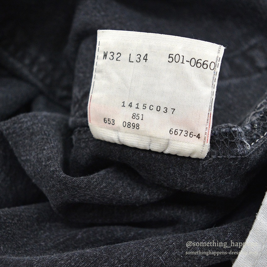Levi's 501 Black Denim Straight Denim Pants for Men, W33 equivalent cotton black type Vintage Second Hand main image 1